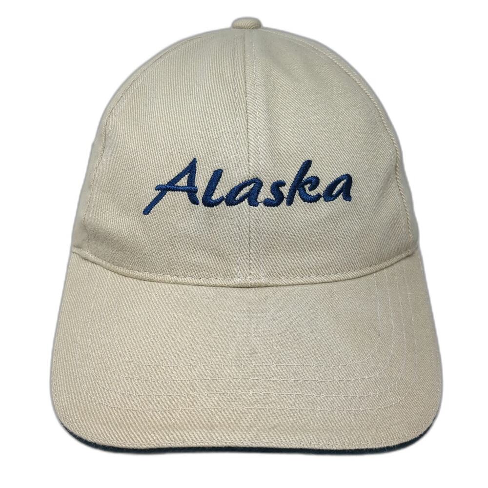Alaskan Headwear Co Baseball Cap Beige One Size Alaska Script Adjustable Hat